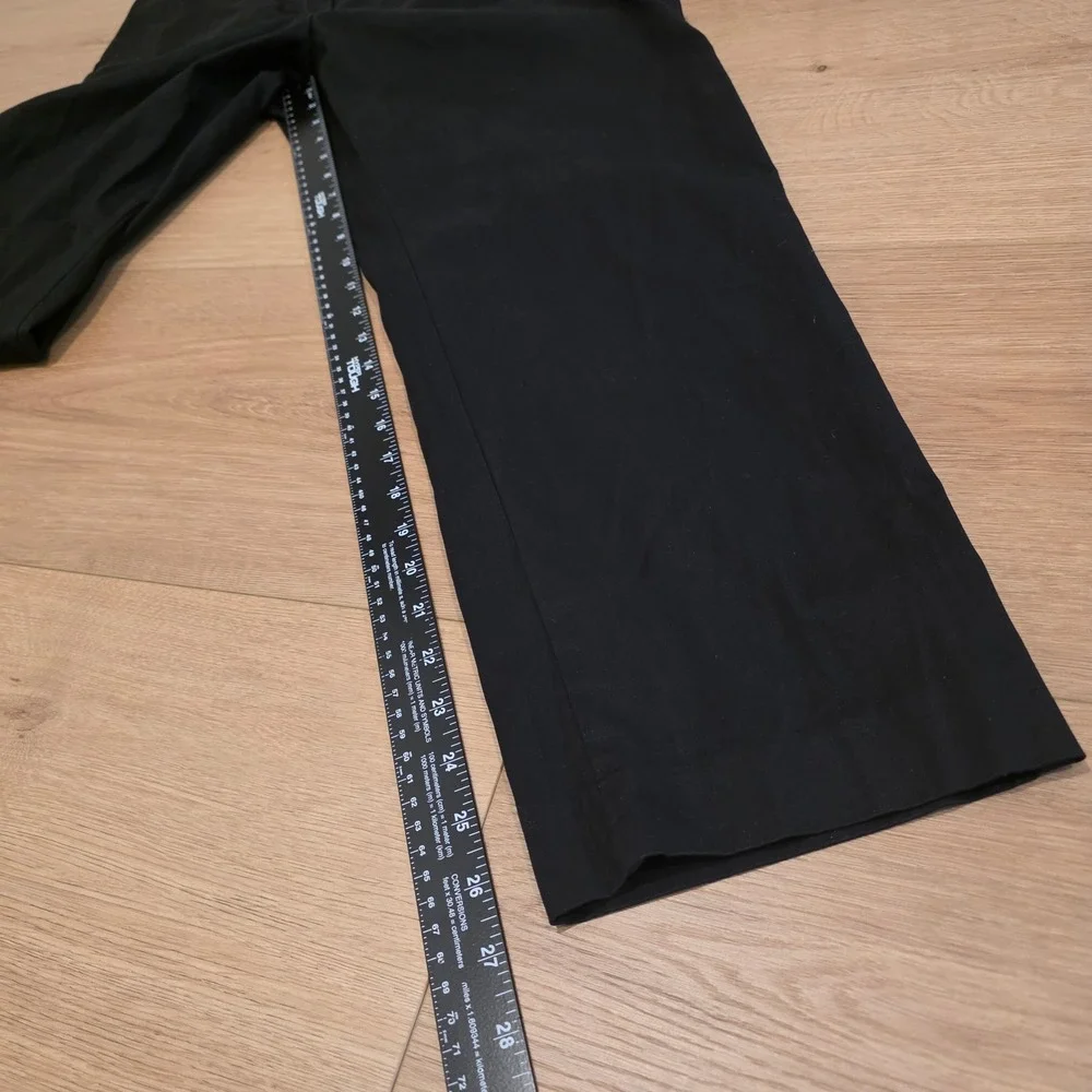 Babaton Aritzia Black Straight Leg Trousers Pants Womens 12 Minimalist Office - Picture 8 of 11